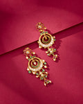 Floral Kundan Drop Earrings