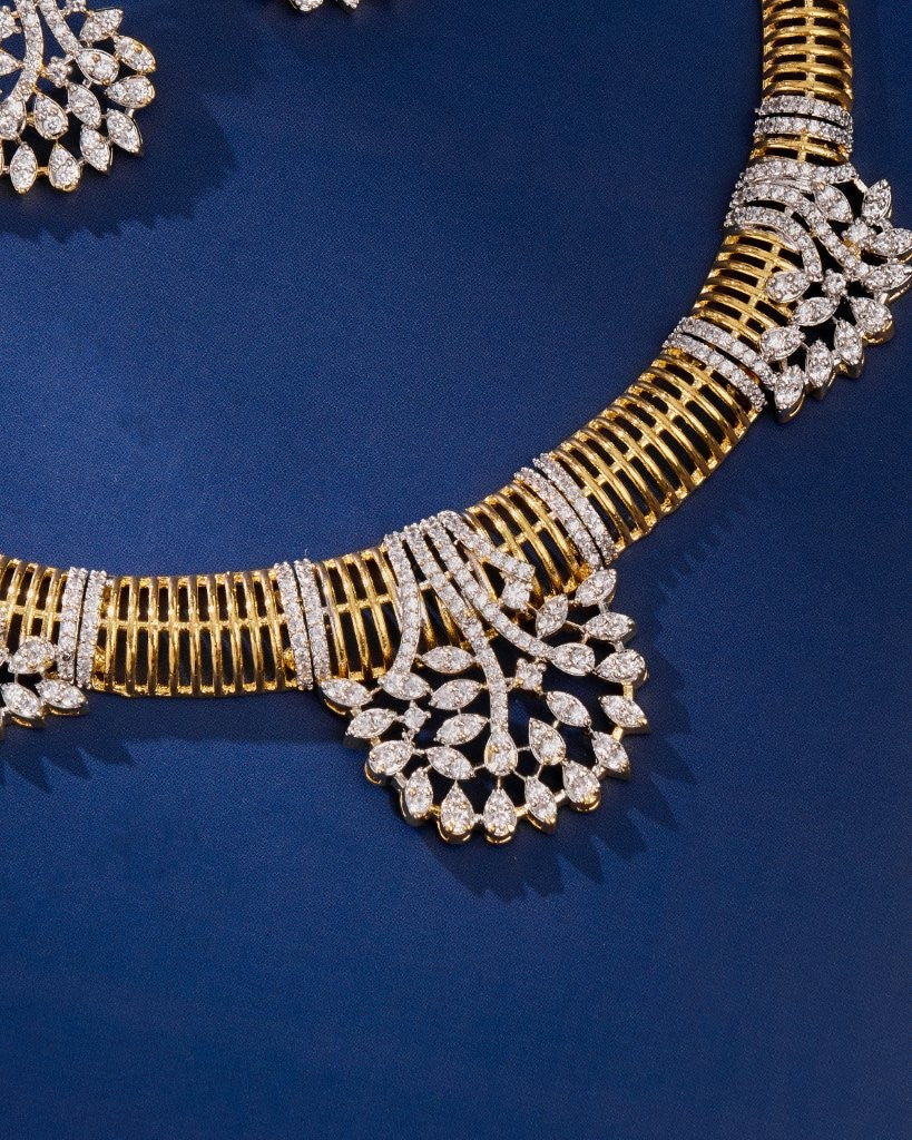 Royal Collar CZ Necklace Set