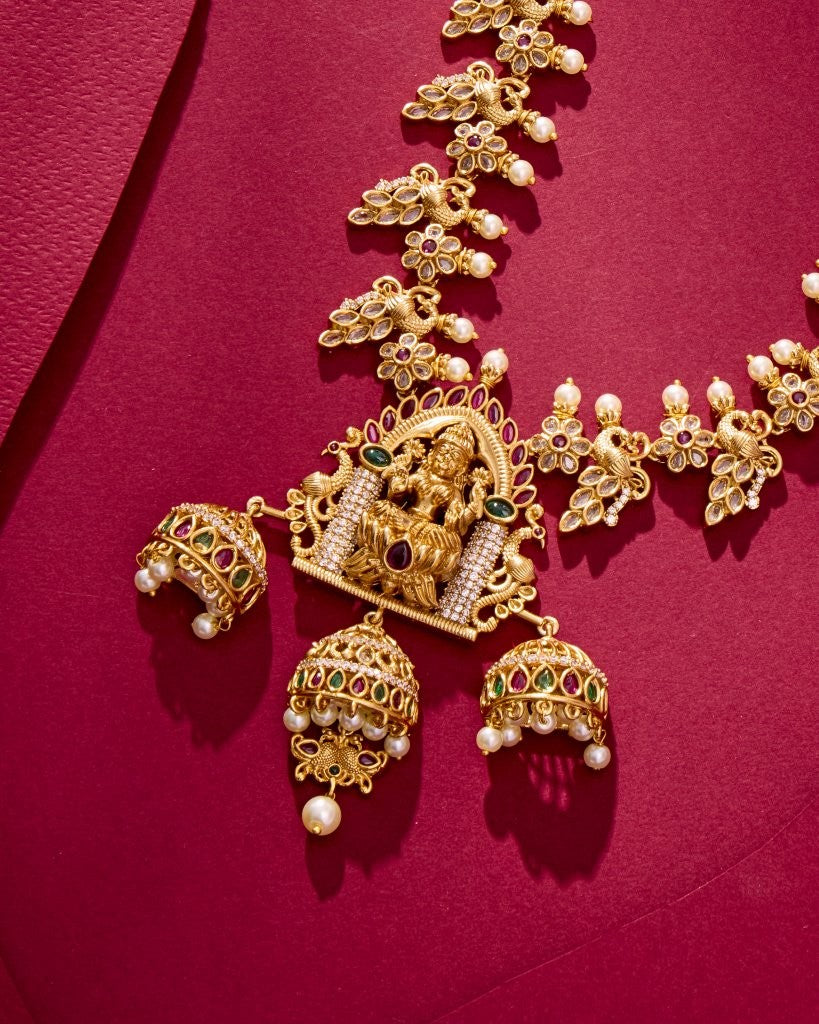 Jharoka Pearl Drop Jewelry Set
