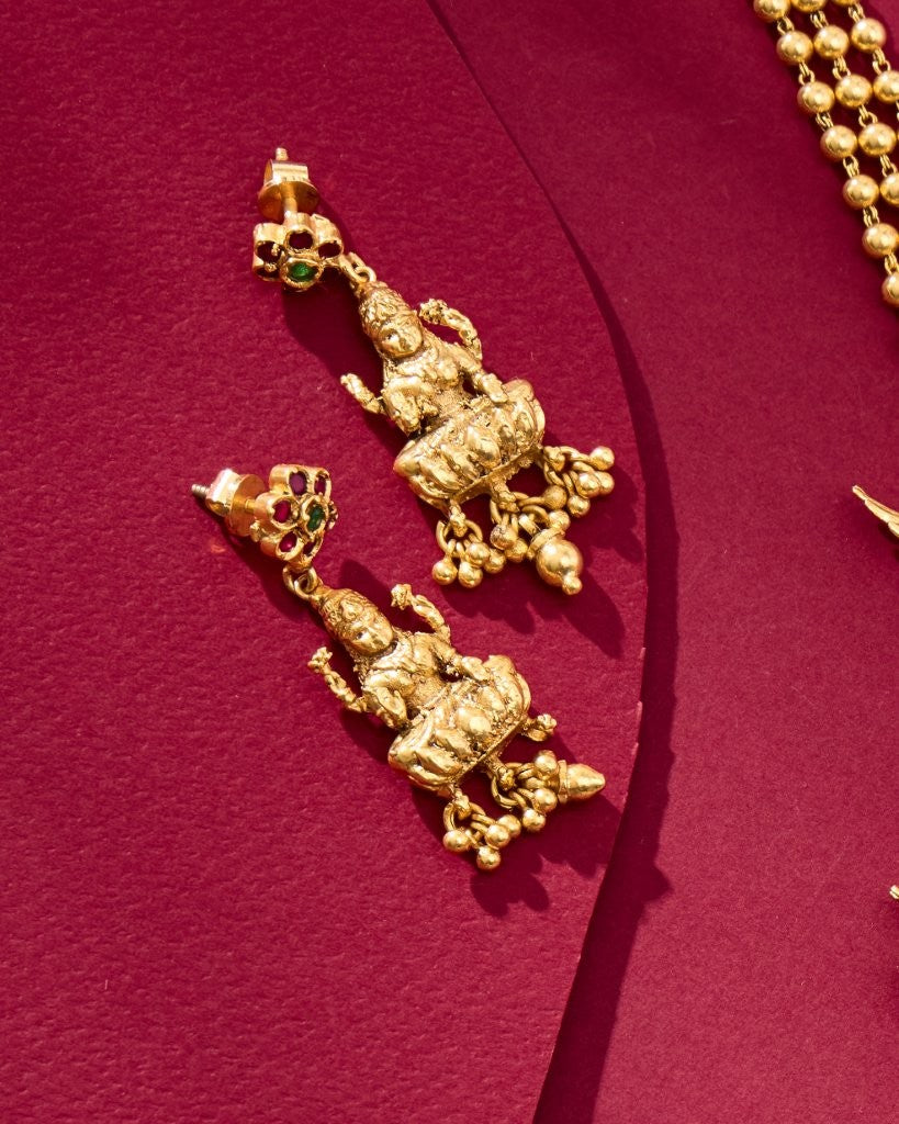 Peacock Lakshmi Long Haram Set
