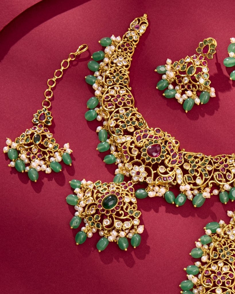 Bridal Kundan Necklace Combo Set
