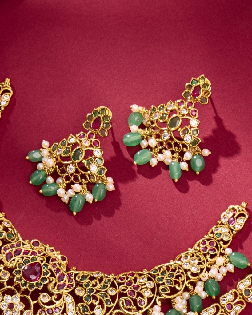 Bridal Kundan Necklace Combo Set